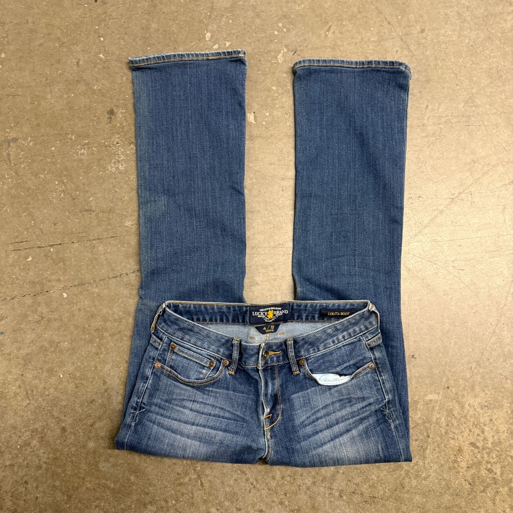 Lucky Brand Lolita Boot Mid Rise Jeans Womens‎ 4 27 Regular Medium Wash Denim